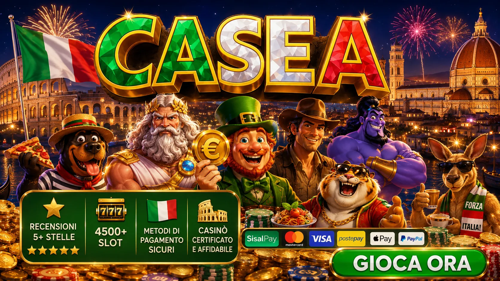 Casea casinò — bonus di benvenuto 200% fino a 500 € e oltre 4.500 slot